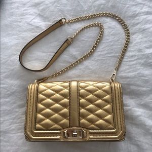 Rebecca Minkoff gold quilted crossbody